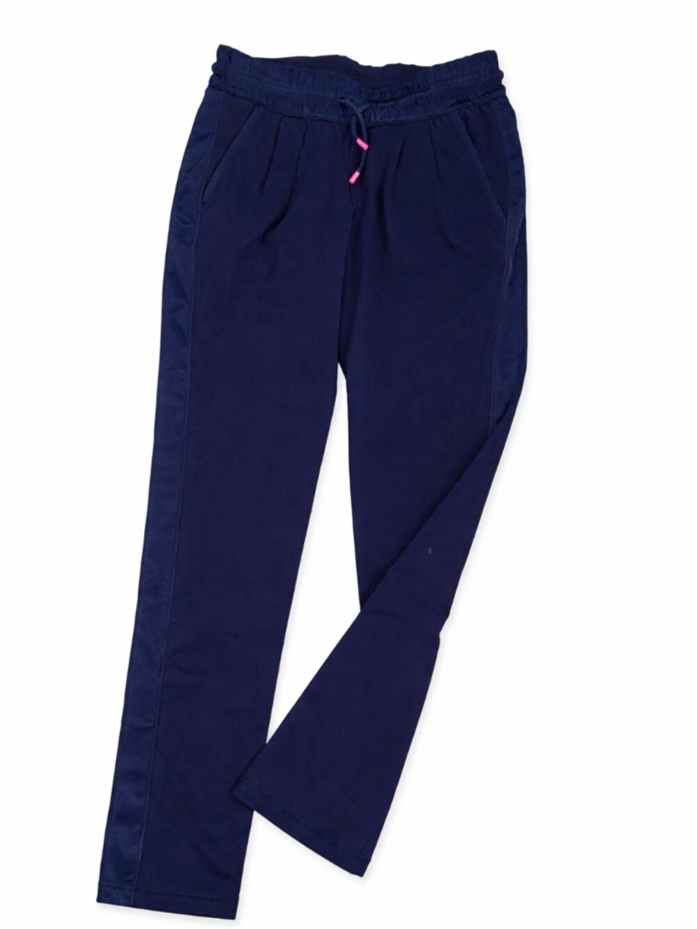 Ivivva Navy Active Leggings with Subtle Pink Trim